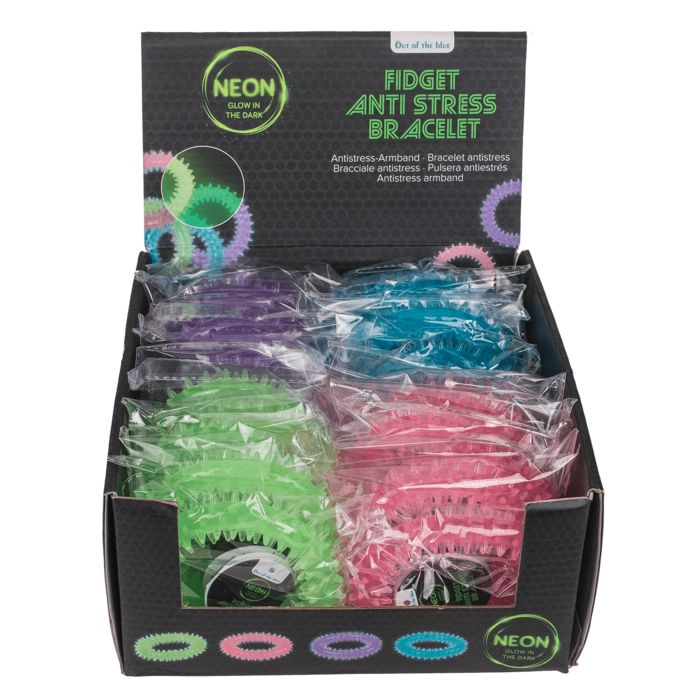 Out of the Blue Antistress-Armband, Spiky, Glow in the Dark