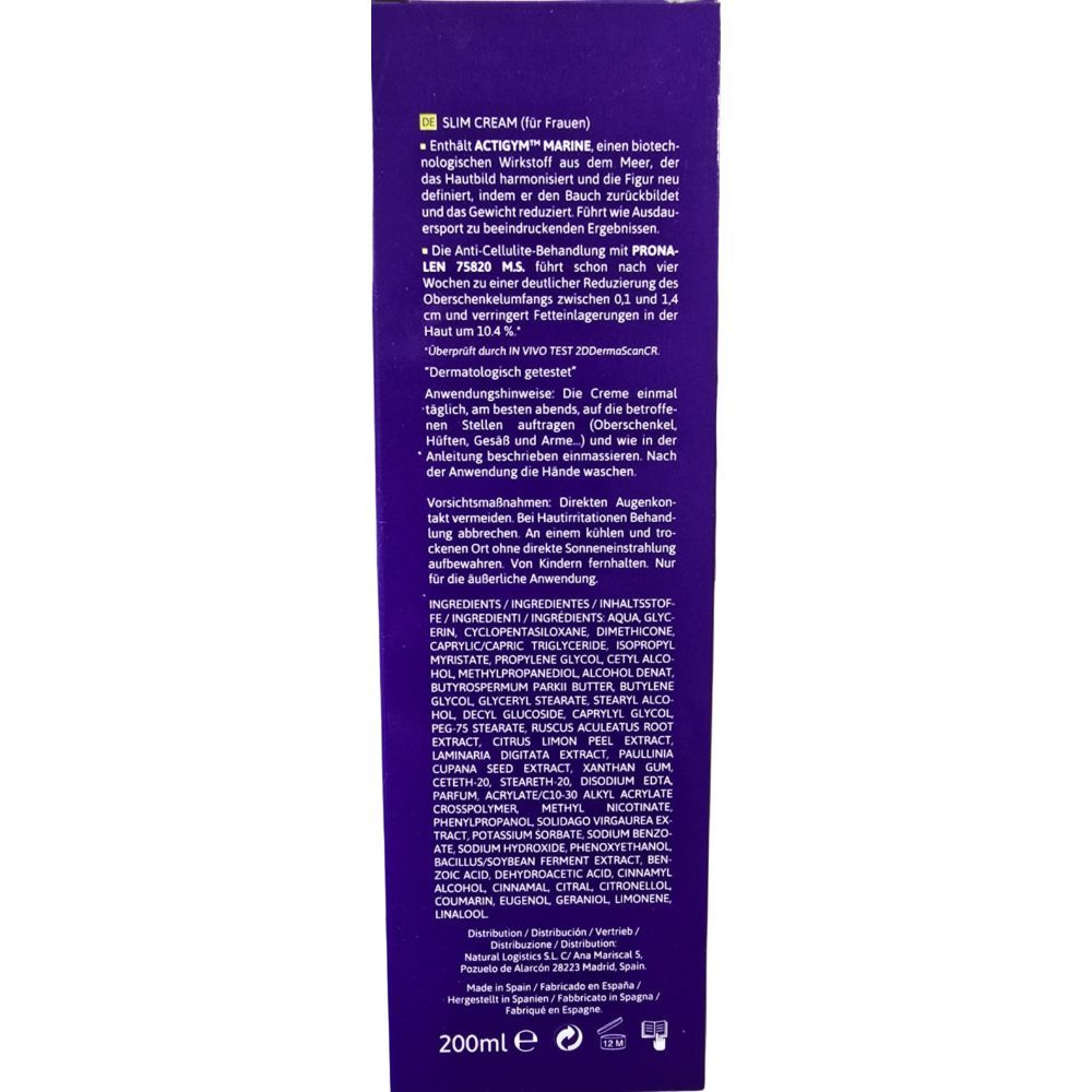 500Cosmetics XS Natural Slim Cream for Women – Straffende Körpercreme