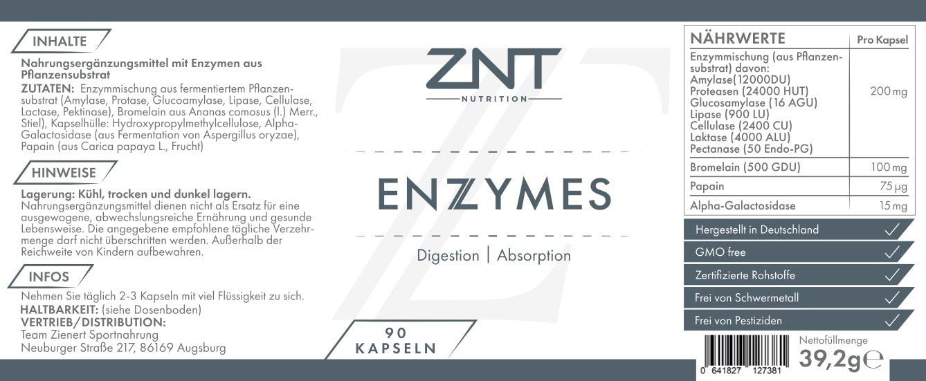 ZNT Nutrition Enzymes 90 St