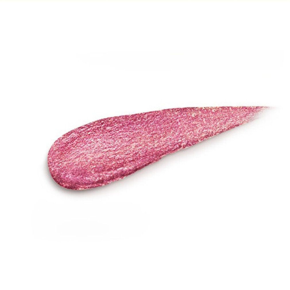Rosa Eyeliner-Strich. Glitzernd. Auf weißem Hintergrund.
