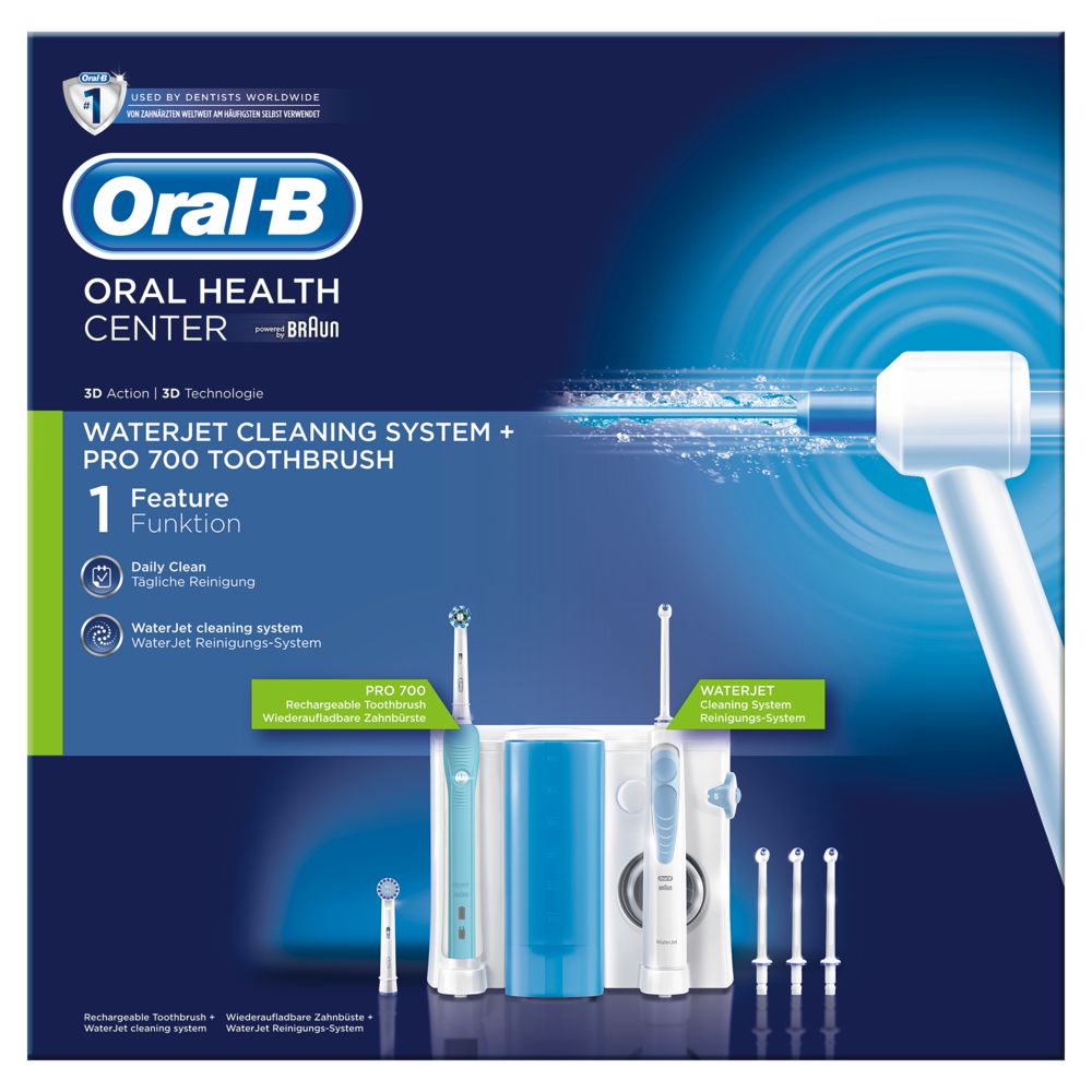 Oral-B - Munddusche "WaterJet Reinigungssystem + Elektrische Zahnbürste PRO 700"