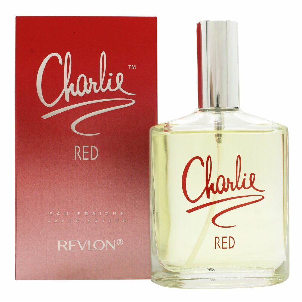 Eine Flasche und eine rote Schachtel. Auf der Flasche und der Schachtel steht "Charlie Red". Die Flasche hat einen silbernen Deckel.