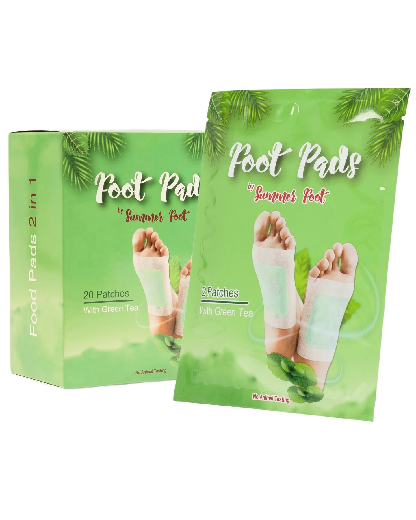 Summer Foot - Fußpads mit Grünteeöl (für 10 Anwendungen)