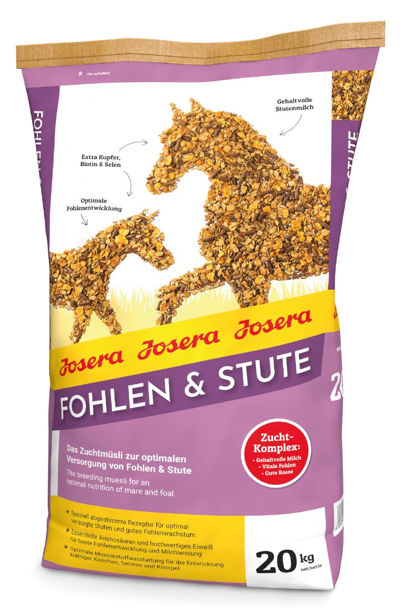 Josera Fohlen & Stute 20 kg Sack mit Müsli für Fohlen und Stuten.