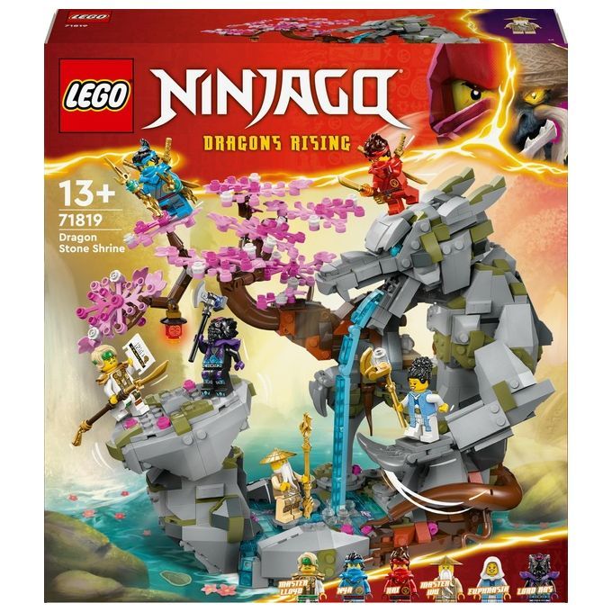 LEGO NINJAGO 71819 Santuario della Pietra del Drago Giocattolo, Giochi per Bambini 13+, 6 Minifigur