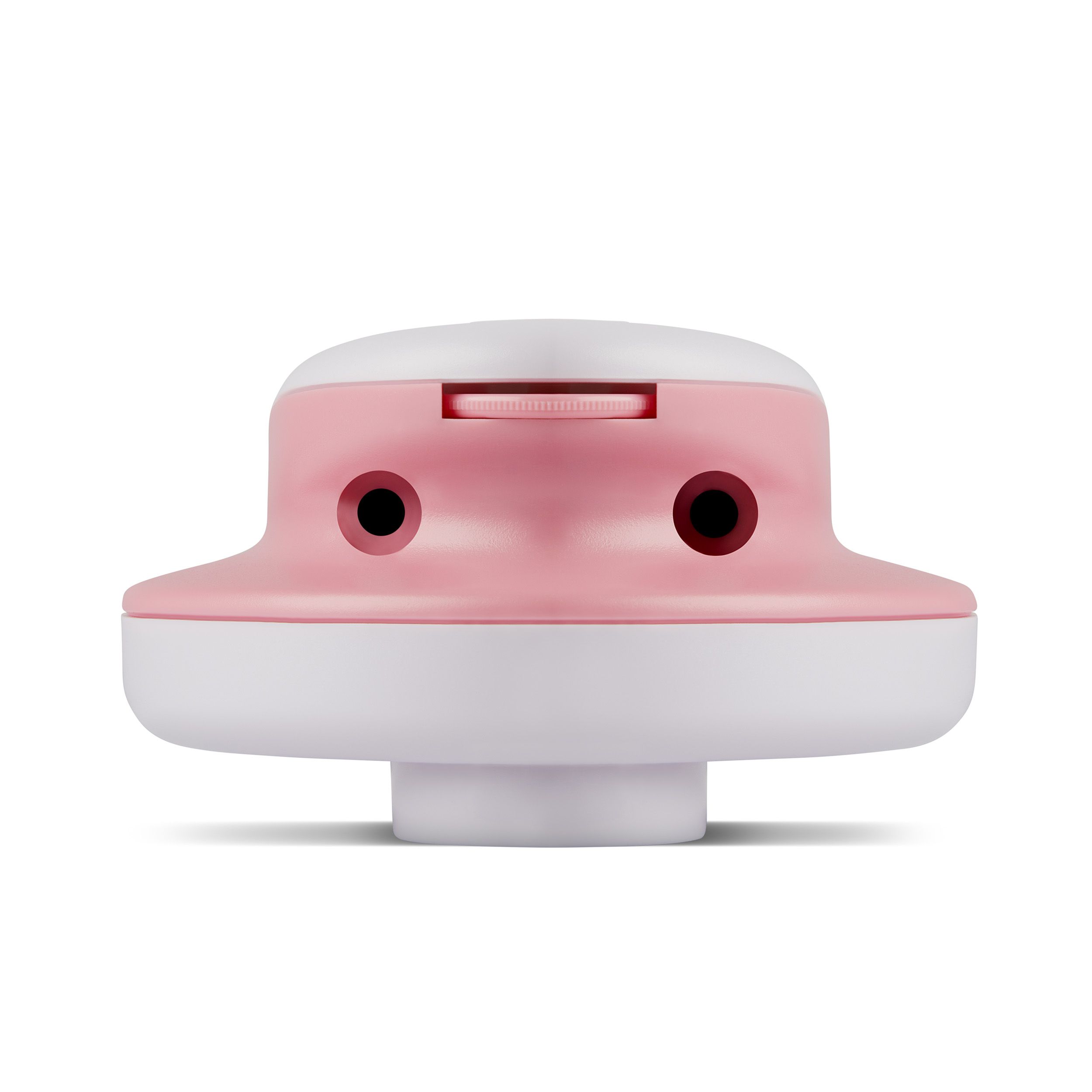 Fetal-Doppler, rosa-weiß, mit zwei Öffnungen für Kopfhörer.