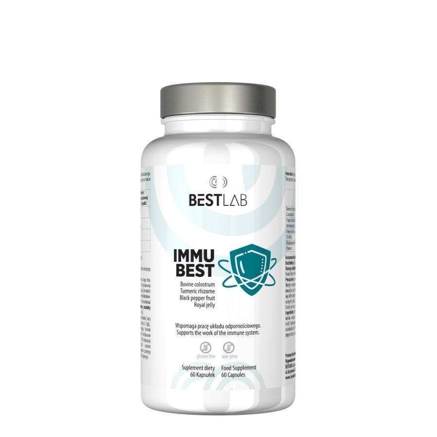 Best Lab Immu Nahrungsergänzungsmittel mit Kolostrum zur Unterstützung des Immunsystems 60 St Kapseln