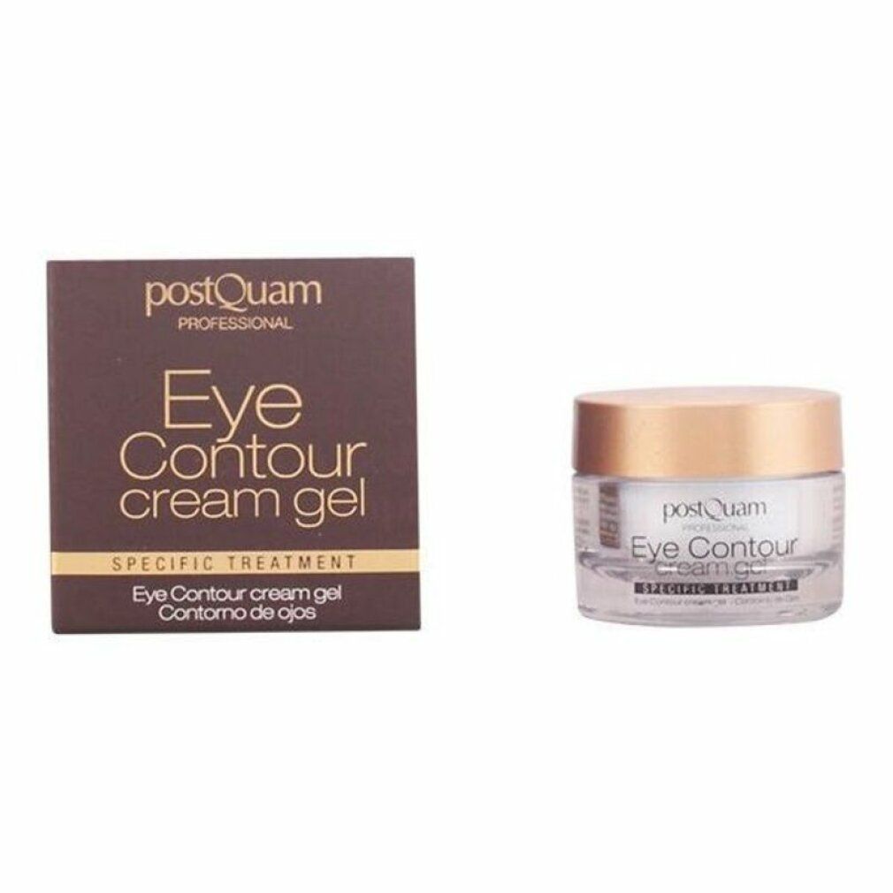 Braune Schachtel und Tiegel mit goldfarbenem Deckel. Auf der Schachtel steht "Eye Contour cream gel".