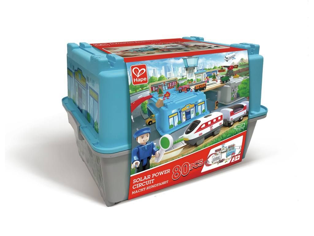 Hape Großstadtlandschaft Eisenbahn in Aufbewahrungsbox