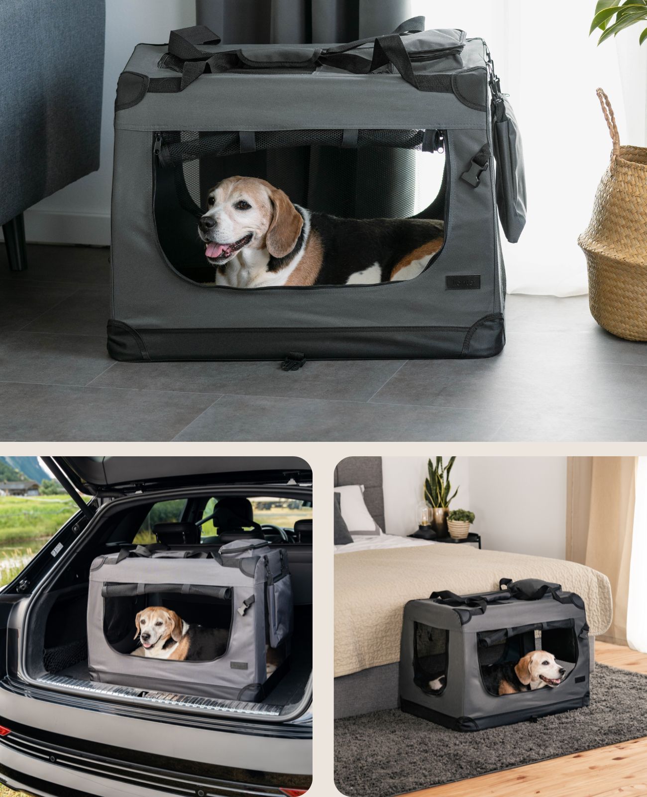 lionto faltbare Transportbox für Hunde und Katzen