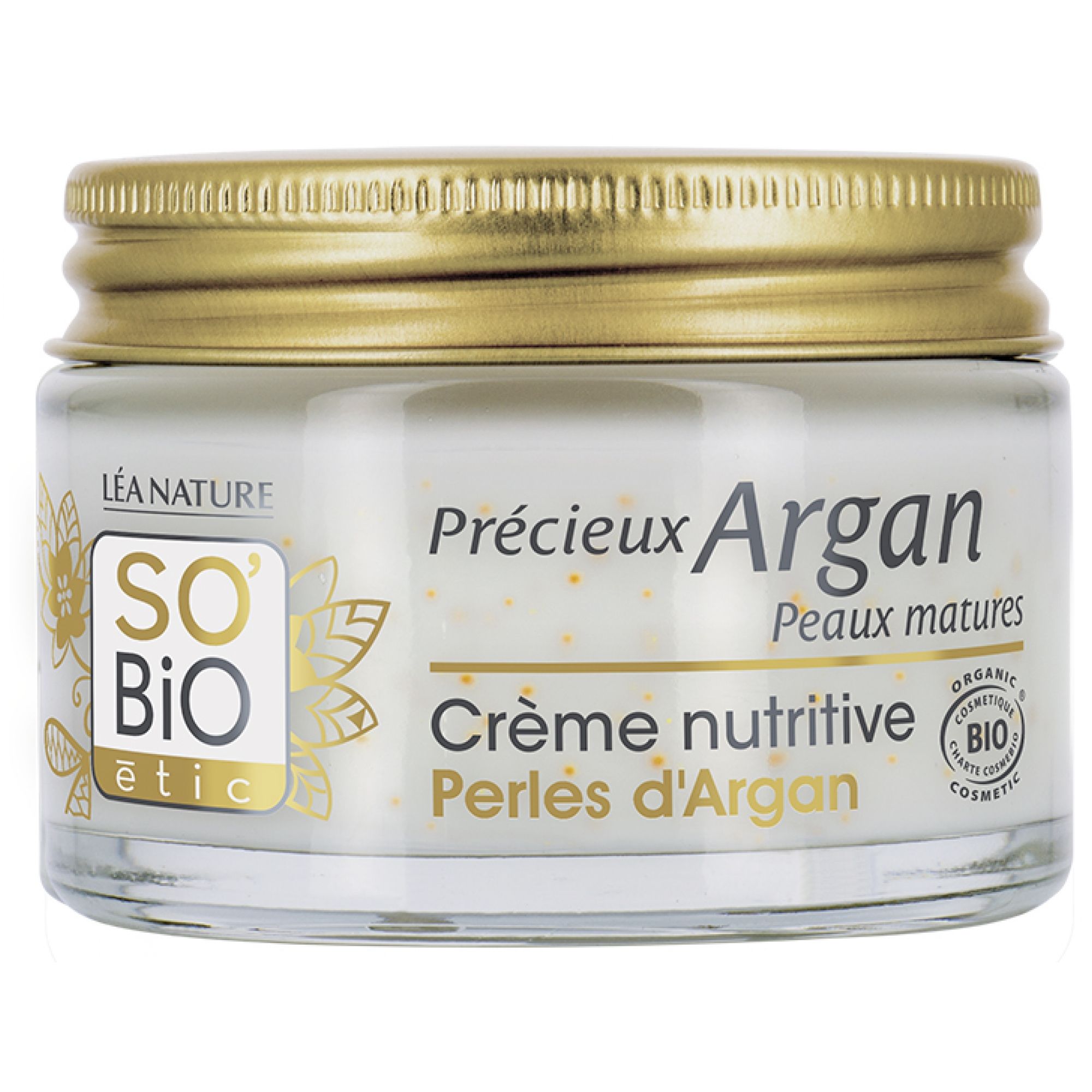 Léa Nature SO BIO étic Kostbare Argan-Pflegecreme mit Arganperlen für reife Haut (Bio) 6x7,2x5,9 cm