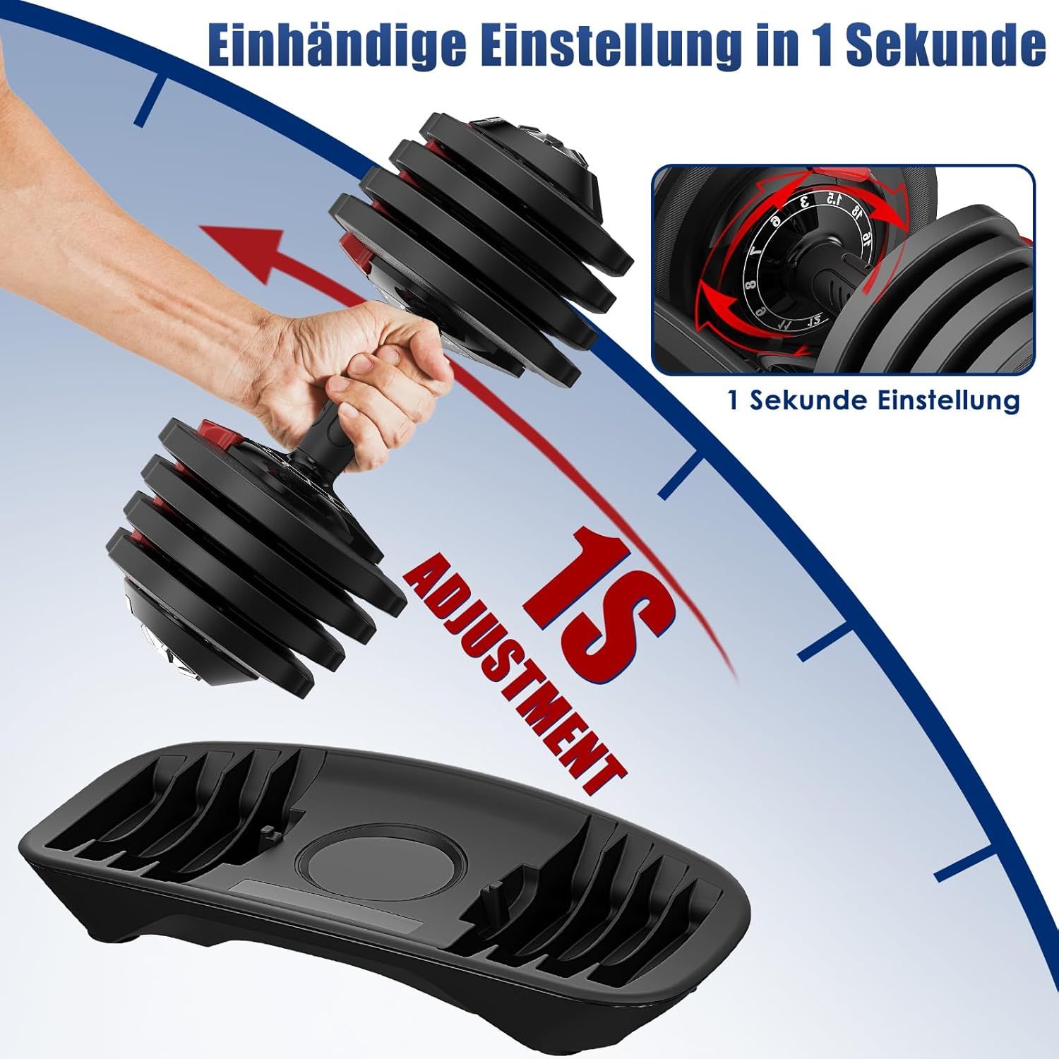 DH FitLife 18kg Verstellbare Hanteln