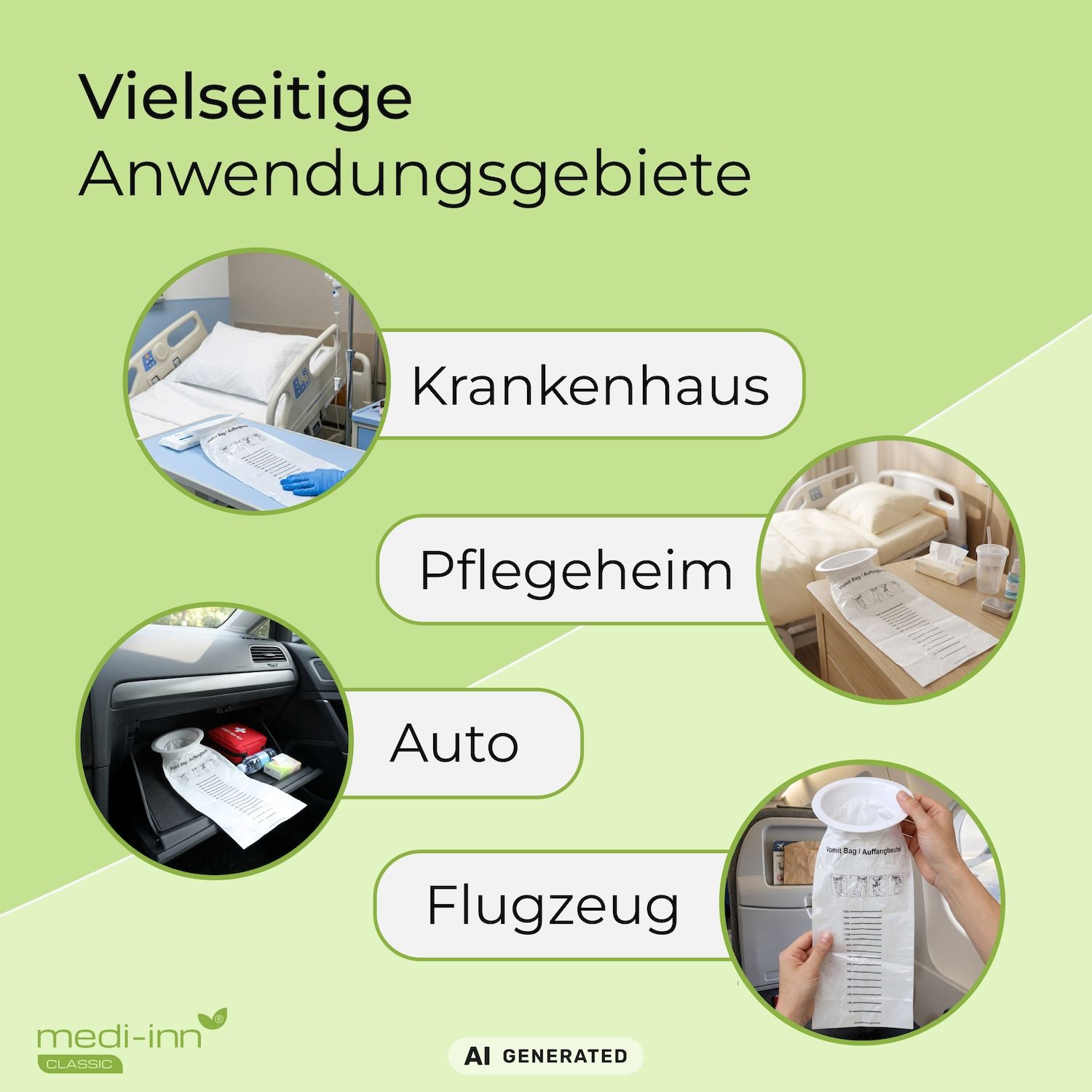 Medi-Inn Spuckbeutel – Brechbeutel bei Übelkeit, Reiseübelkeit & Übelkeit bei Kindern