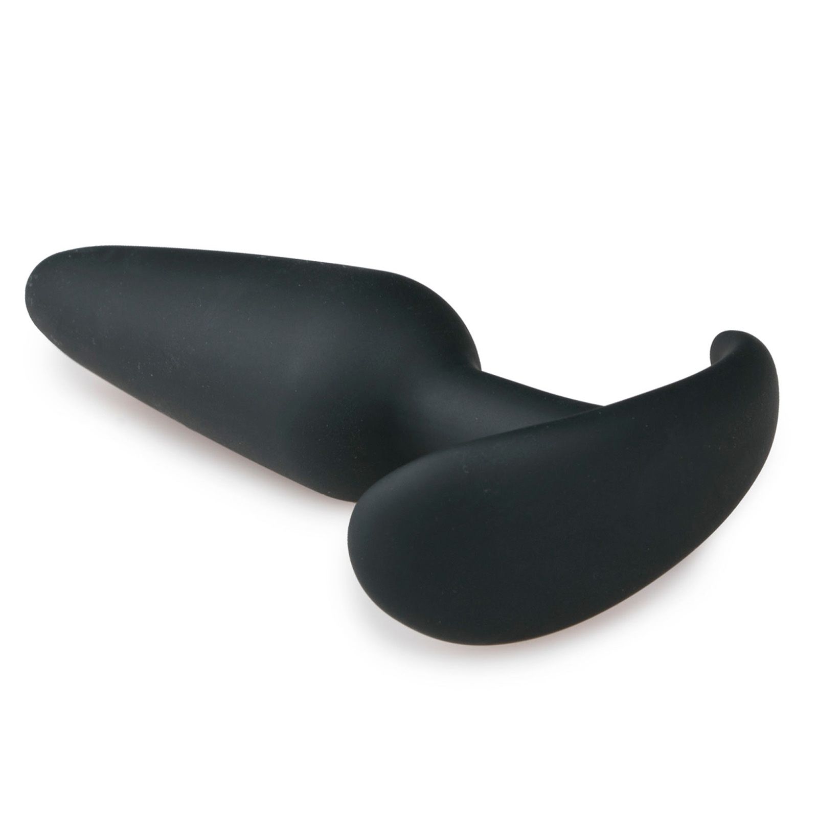 Easytoys - Analplug Schwarz aus Silikon mit Griff - groß