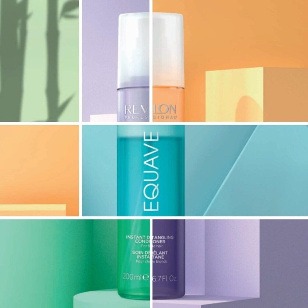 Verschiedene Revlon EQUAVE Produkte. Verschiedene Farben und Formen.