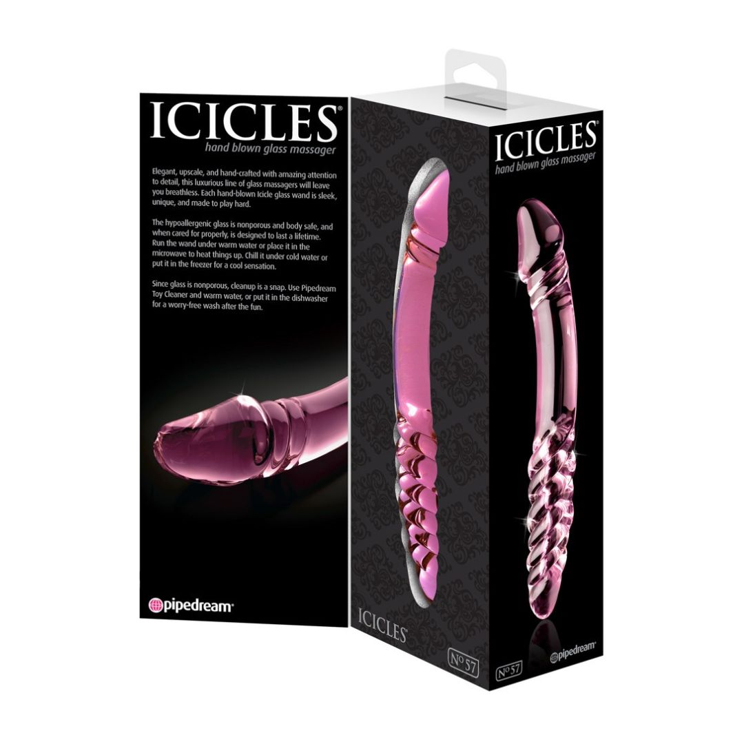 Glasdildo "No. 57" | Heiß- und Kalt-Stimulation, antiallergen | Icicles