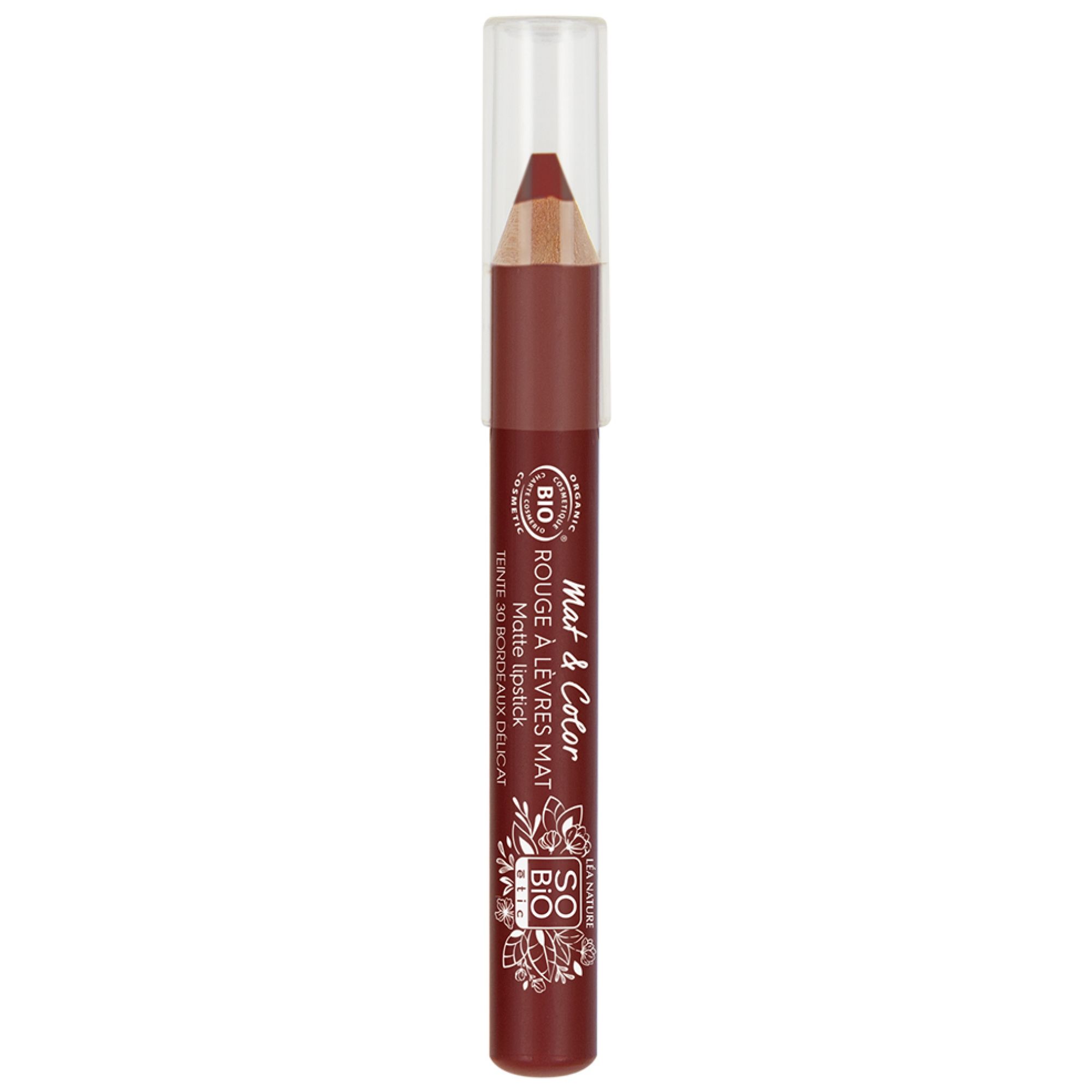 Léa Nature SO BIO étic Mat & Color Matter Bio-Lippenstift (Farbe : Bordeaux Delikat) 10x1,7x1,7 cm