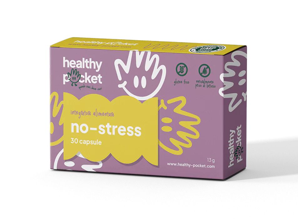 Verpackung von No Stress Kapseln, 30 Stück.