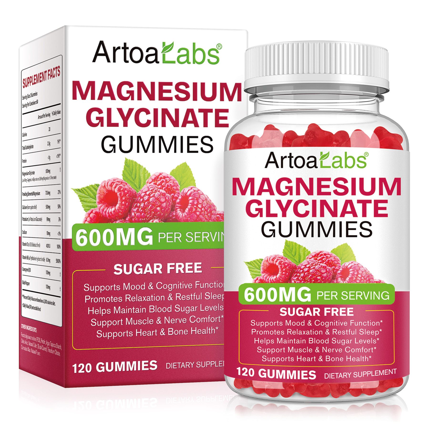 P-Beauty Magnesium Glycinat Gummis 600 mg Hochdosiert für Entspannung und Gesundheit 1x120 St Gummibärchen