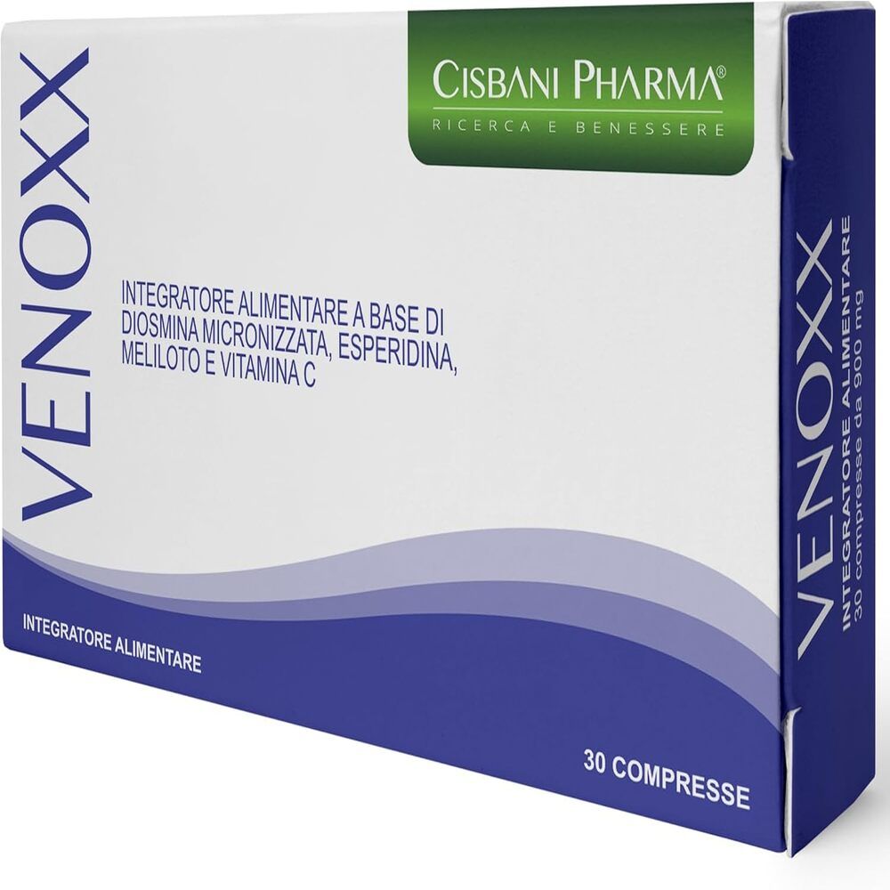 Cisbani Pharma Venoxx - Diosmina ed Esperidina per Vene varicose e circolazione