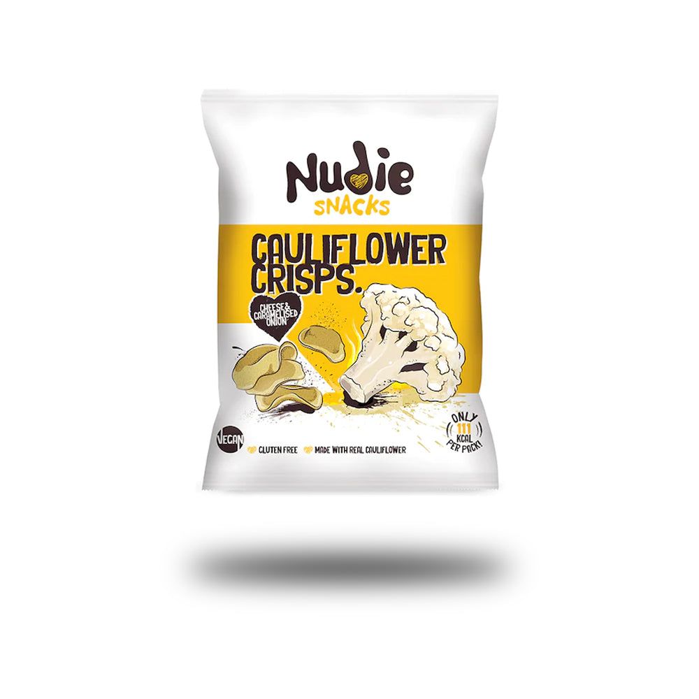 Nudie Snacks - Blumenkohl-Chips - Käse & Zwiebeln