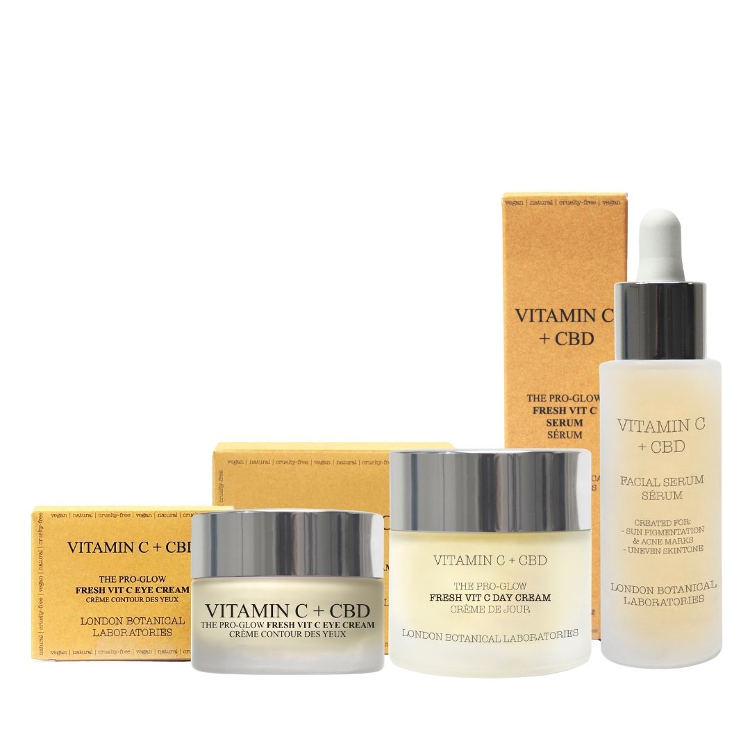 London Botanical Laboratories Vitamin C CBD Serum + Augencreme + Tagescreme