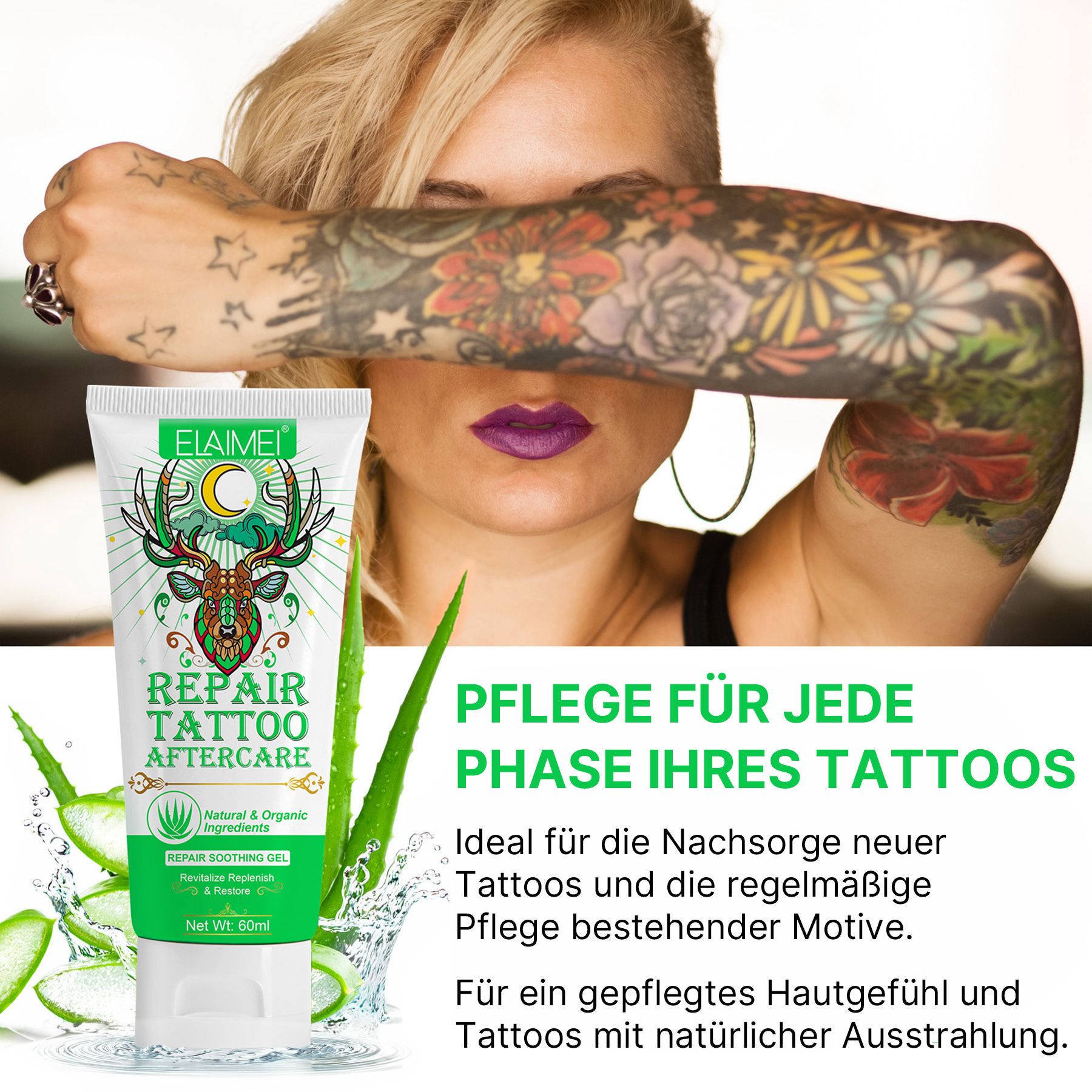 ALIVER Tattoocreme  für die Tattoopflege Aftercare