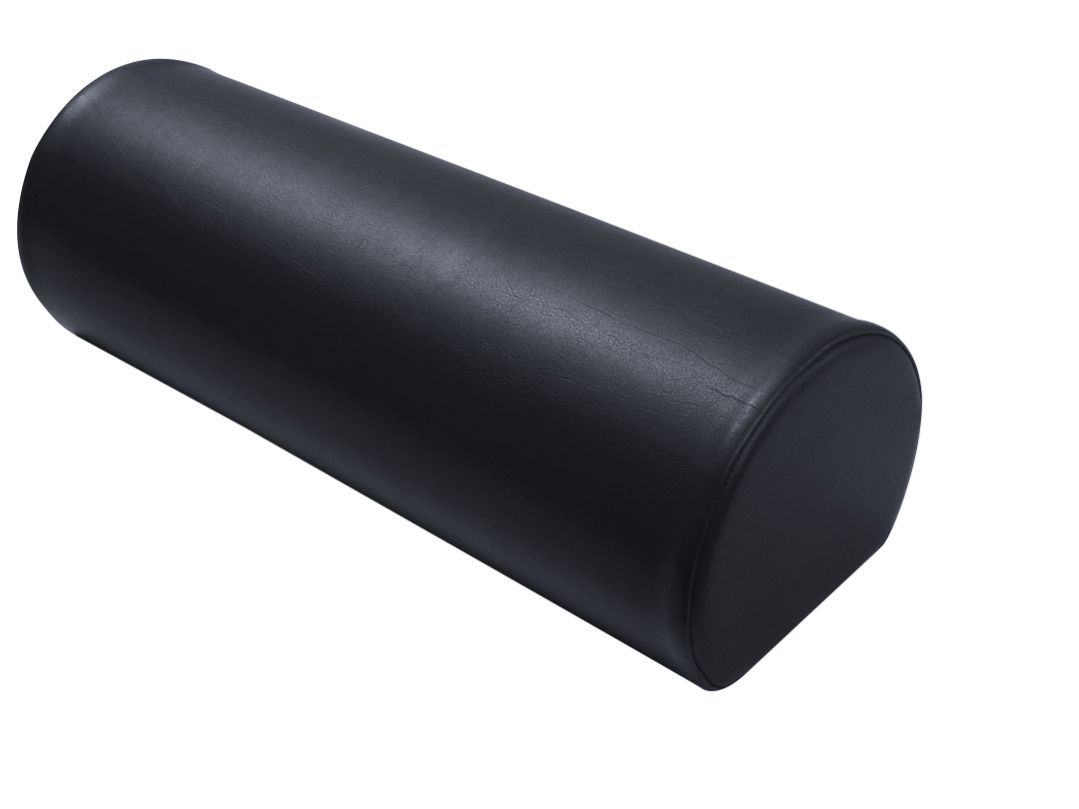 Schwarze, zylindrische Lagerungsrolle. Ein Ende ist abgerundet. Das Produkt ist freigestellt.