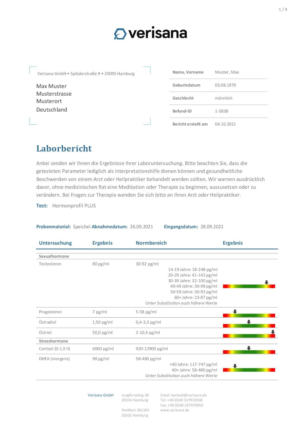 Verisana Hormonprofil Plus 1 St