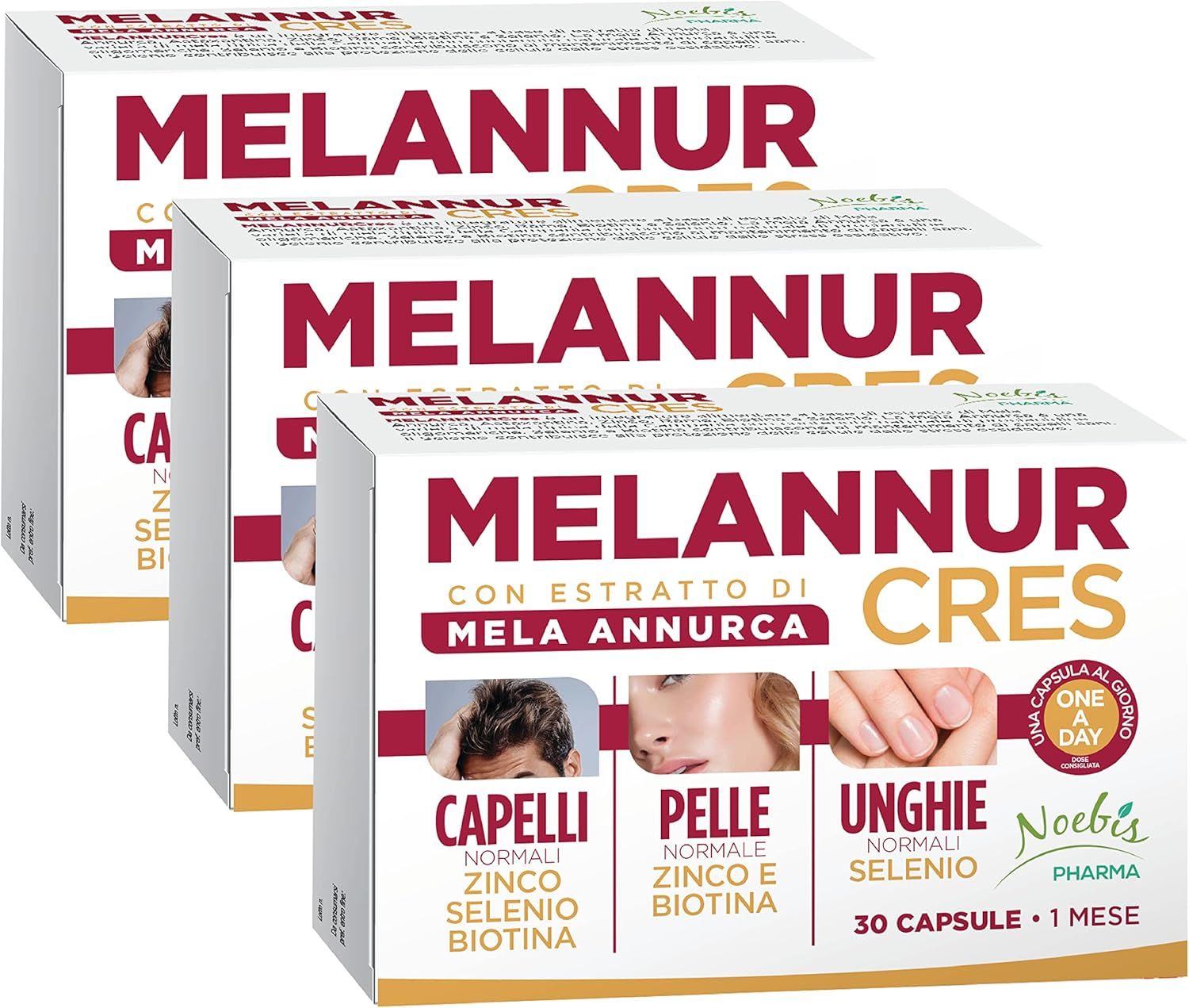Noebis Pharma MelannurCres – 30 Capsule – Mela Annurca e Biotina