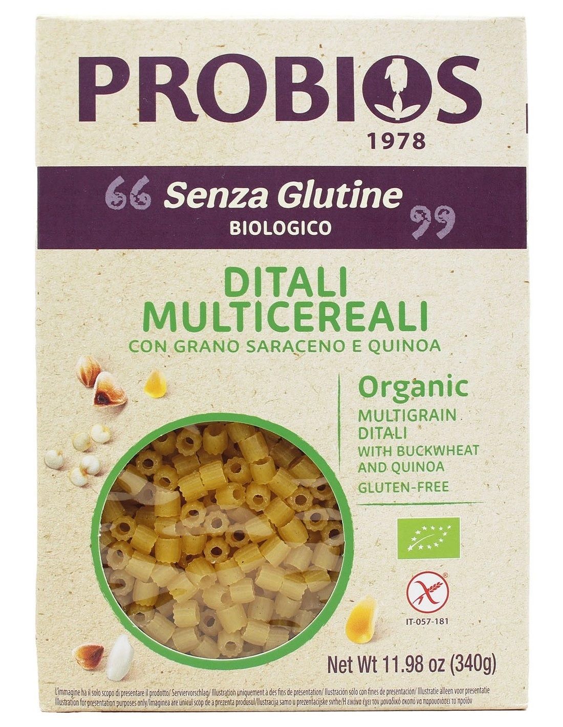 Probios Pasta Ditalini Ai Multicereali Senza Glutine 340 G - Immagine 5