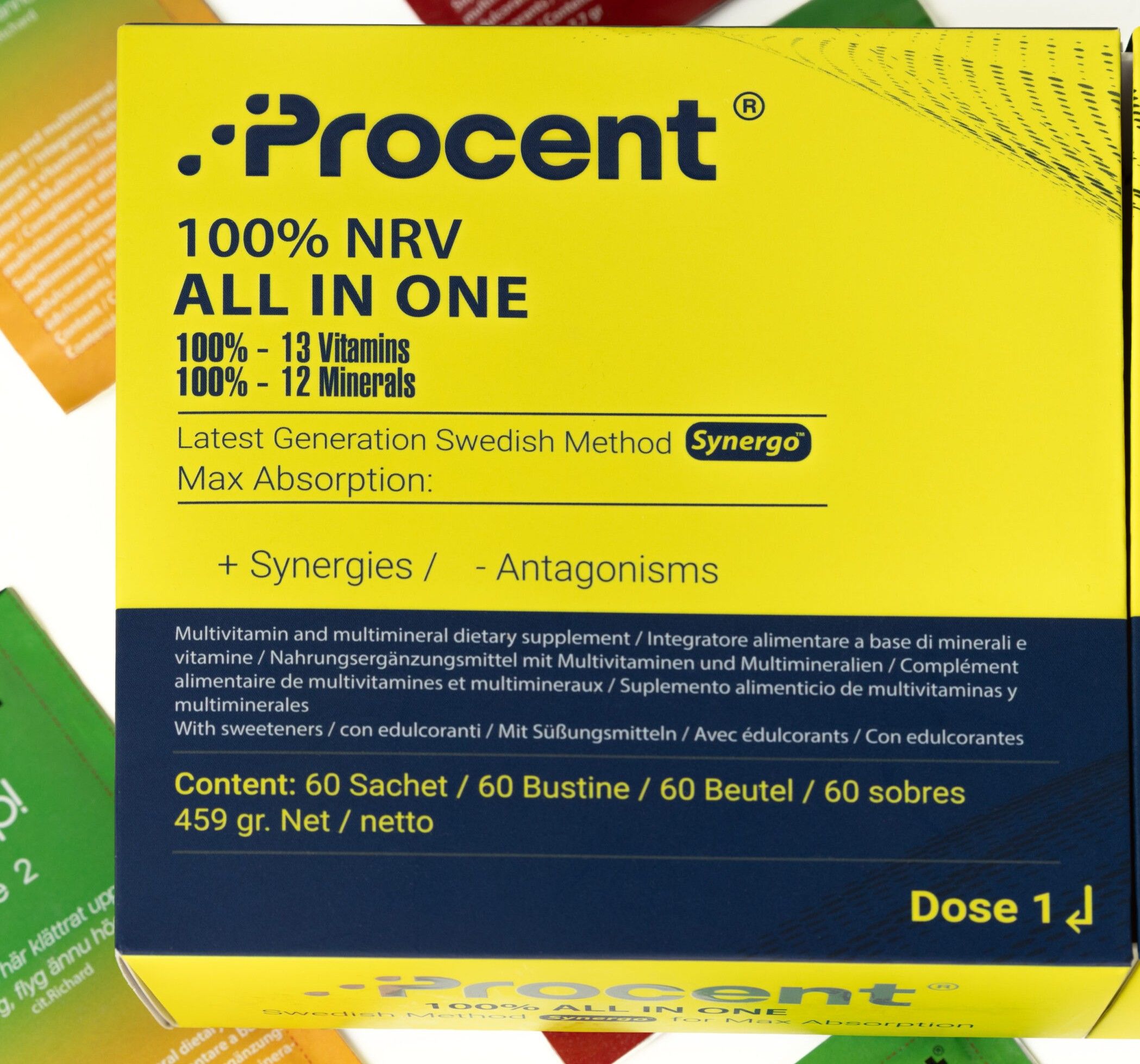 Procent – Synergetisches Nahrungsergänzungsmittel mit 100 % NRV von allem für maximale Aufnahme 459 g Pulver zur Herstellung einer Lösung zum Einnehmen
