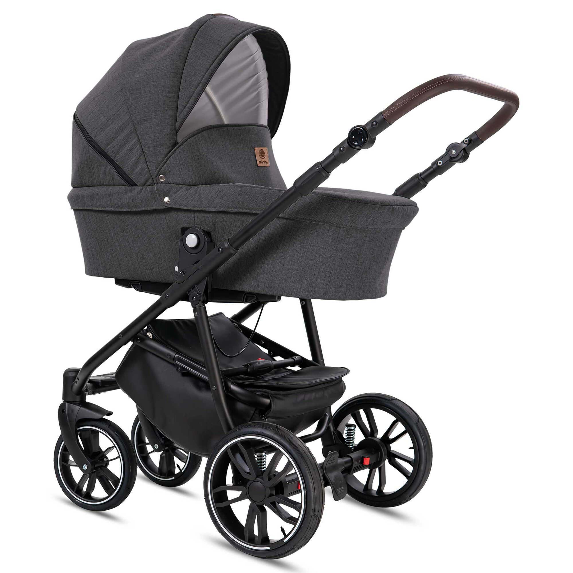Bebebi Minigo Beat 2 in 1 Kombikinderwagen GEL Reifen, Anthrazit