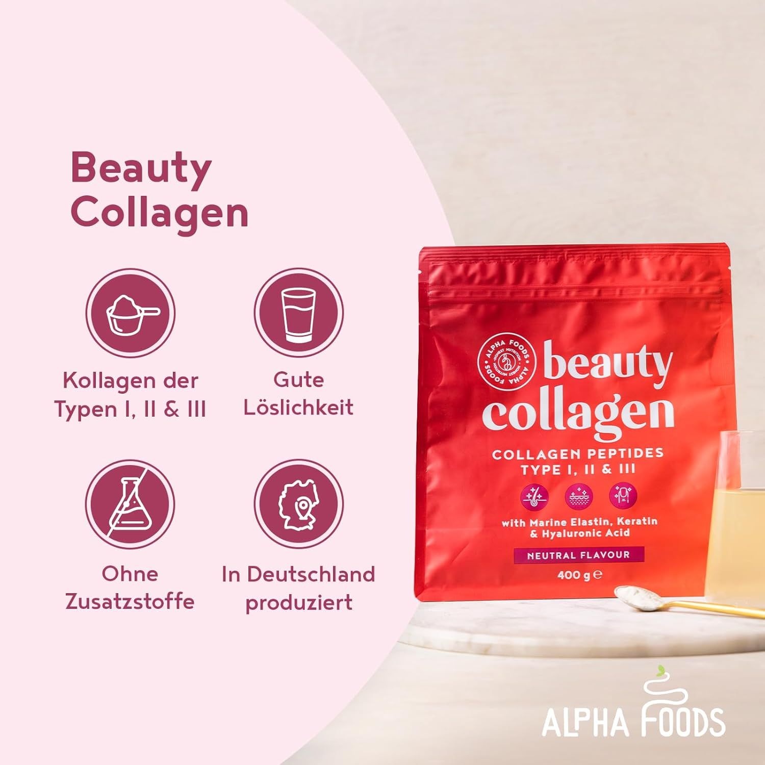 ALPHA FOODS BEAUTY COLLAGEN / STRUCTURE PROTEIN POWDER