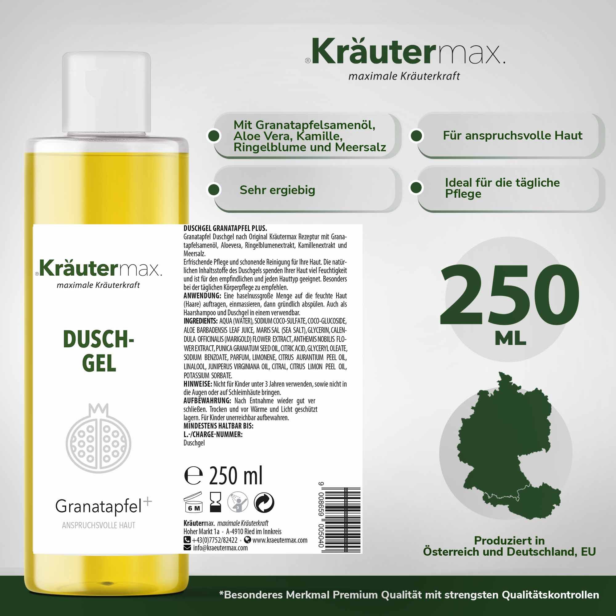 Kräutermax Duschgel Granatapfel plus
