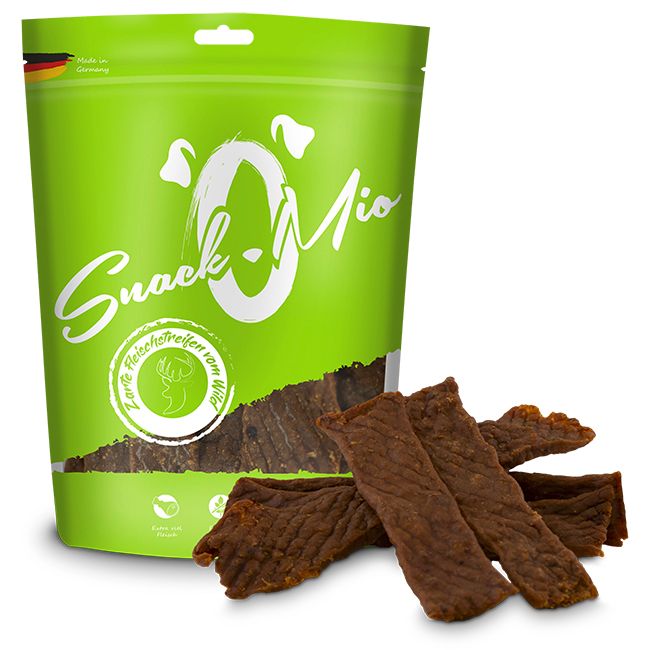 SnackOMio - Zarte Fleischstreifen vom Wild