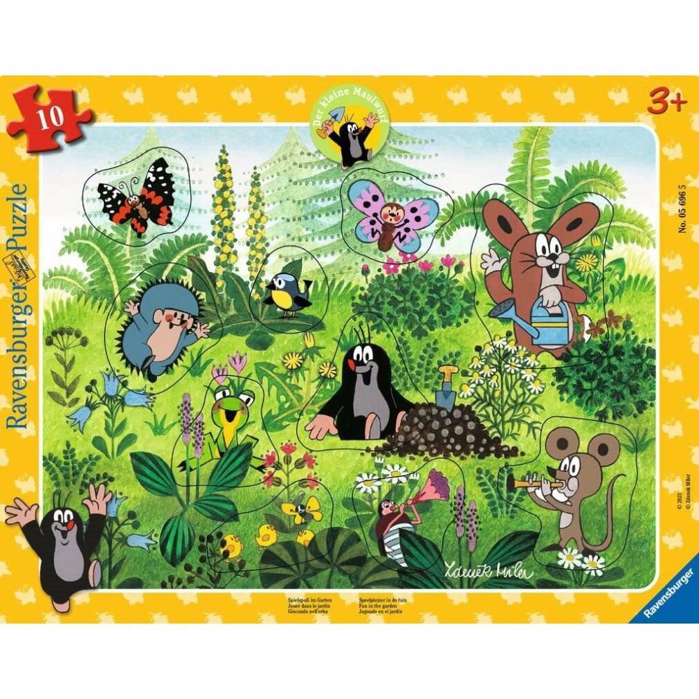 Puzzle della talpa ravensburger: divertimentoß in giardino 10 pezzi