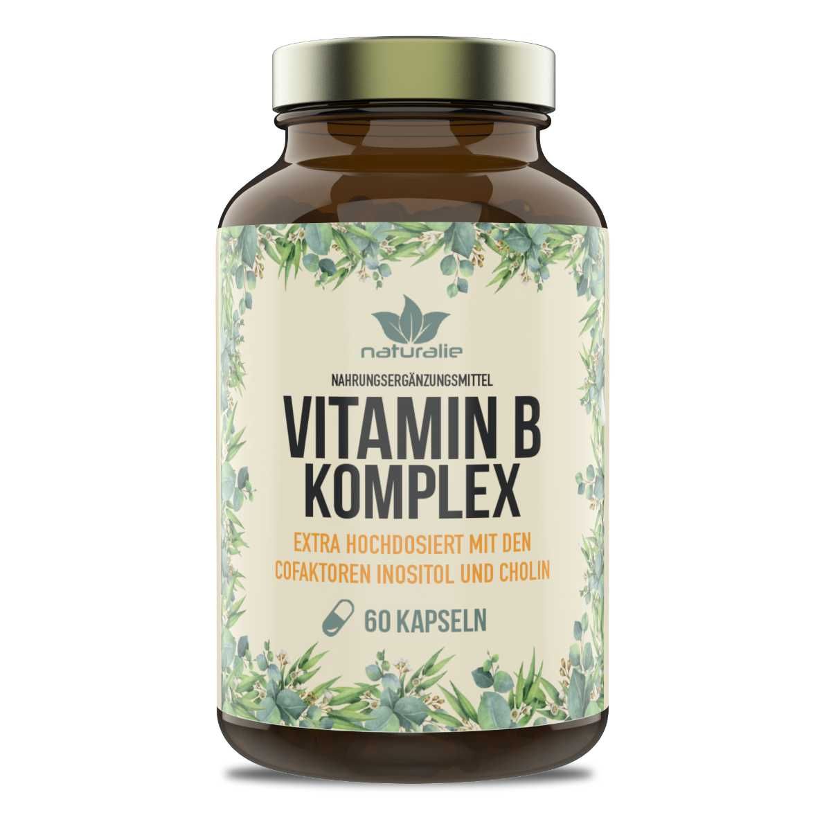 Naturalie Vitamin B Komplex Kapseln bioaktiv mit Cofaktoren 41 g