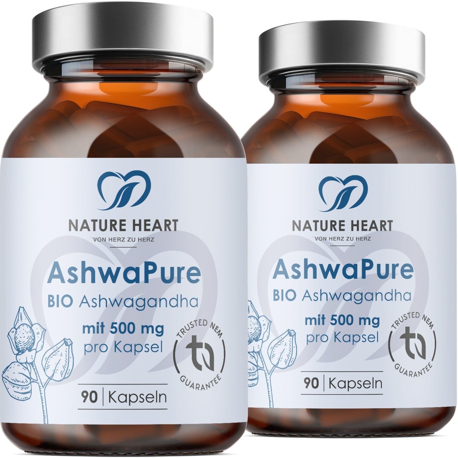 Nature Heart AshwaPure BIO Ksm66 2x90 St Kapseln