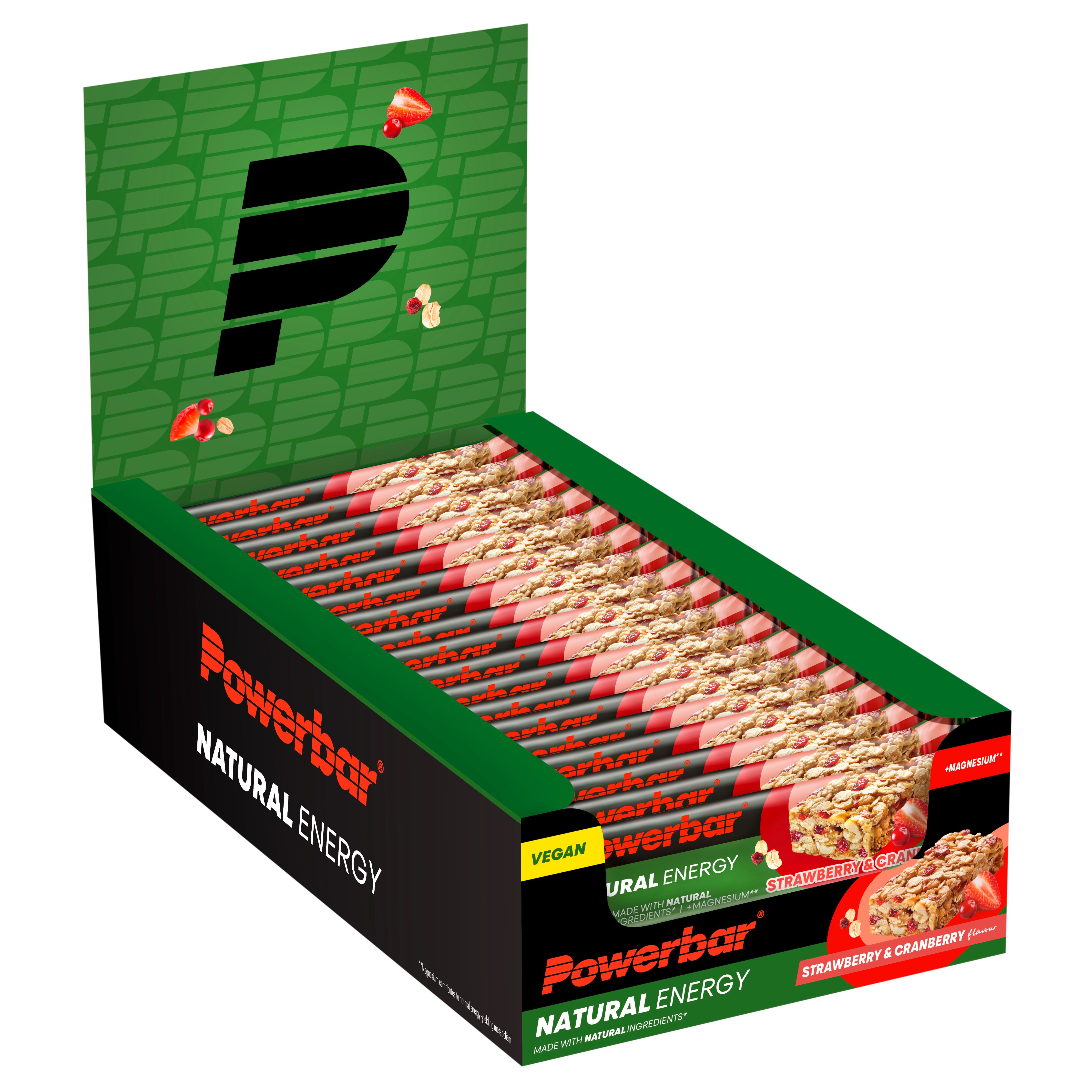 POWERBAR Natural Energy Strawberry Cranberry veganer Kohlenhydrat Riegel
