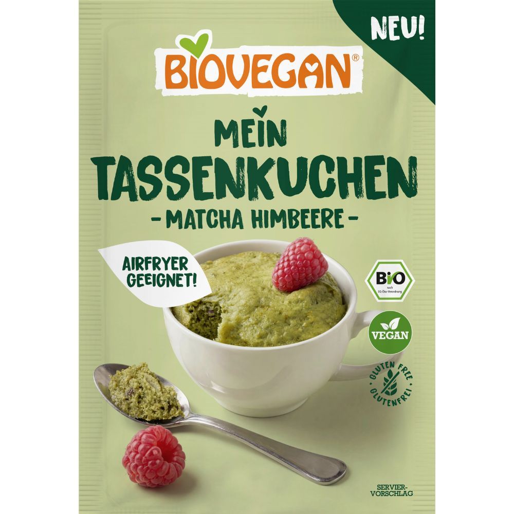 Biovegan Tassenkuchen Matcha Himbeere 55 GR