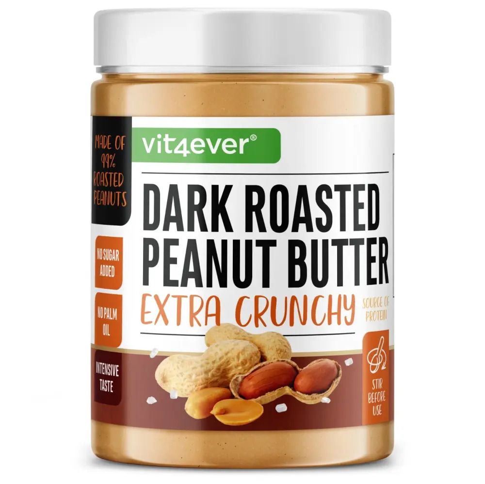 vit4ever 100% Erdnussbutter (DARK ROASTED CRUNCHY)