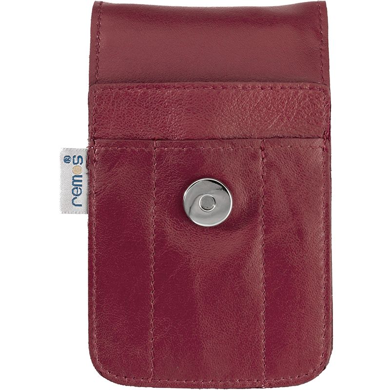 REMOS Etui "Svea", echtes Leder, rot, leer