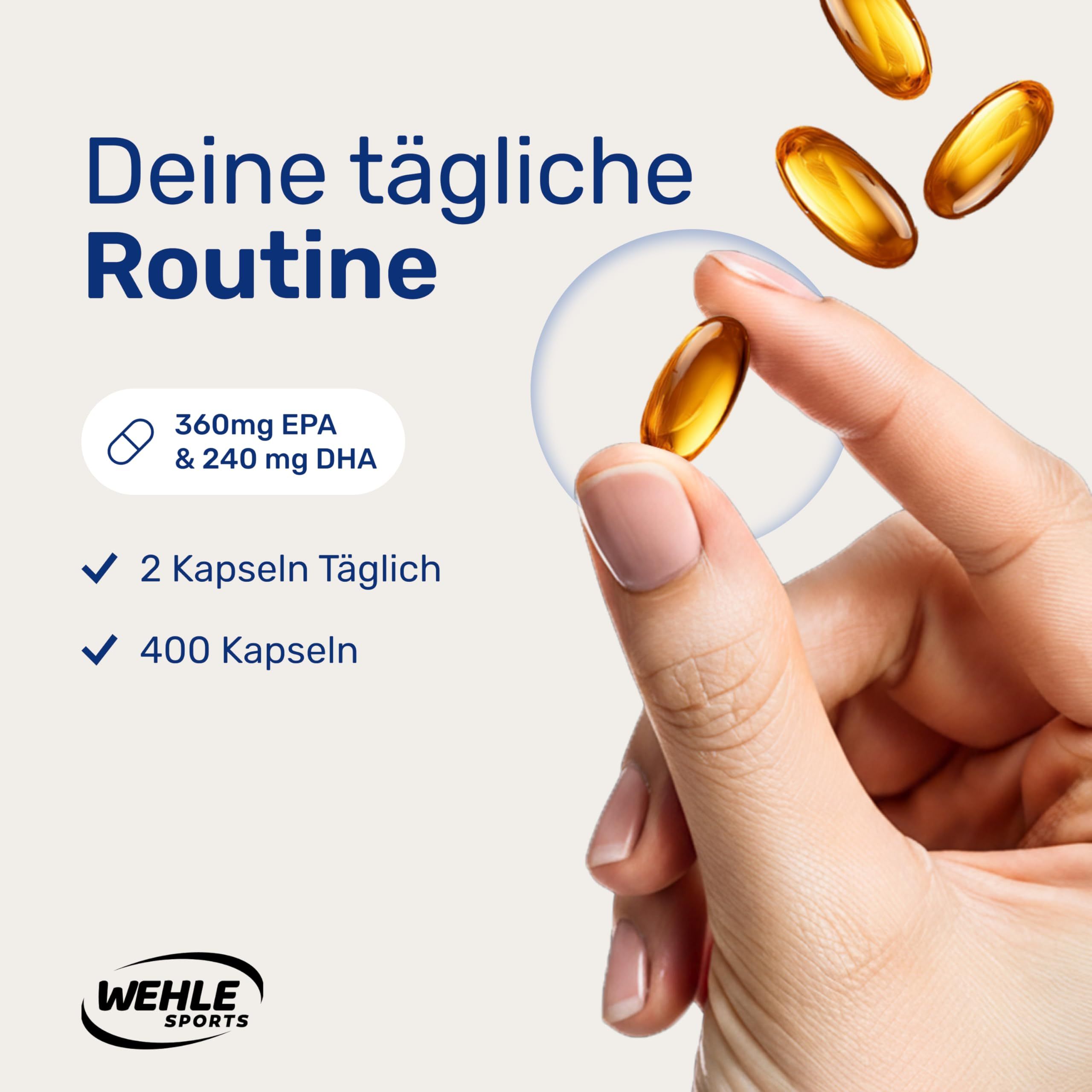 Wehle Sports Omega 3 Fischöl Kapseln
