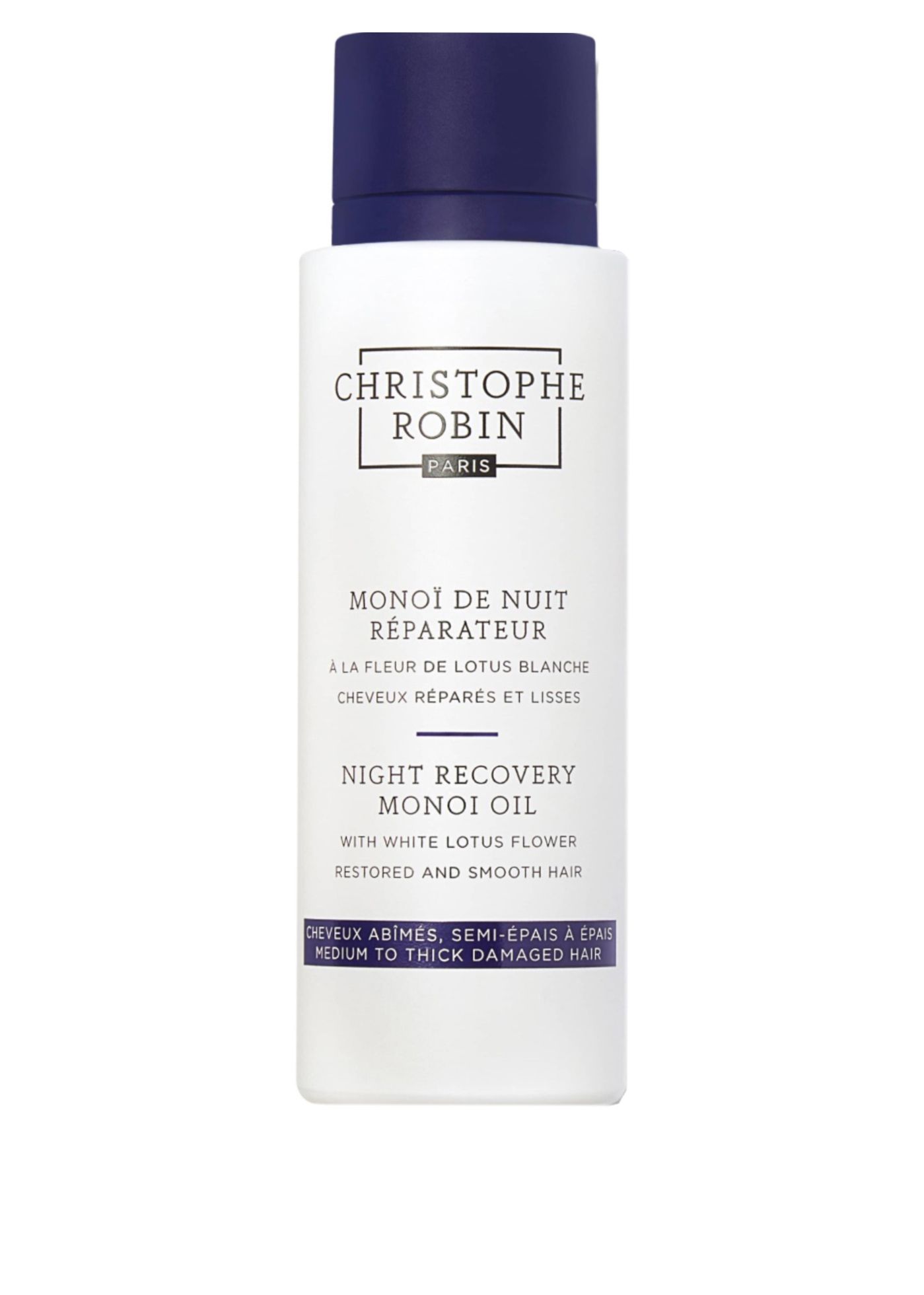 Christophe Robin Night Recovery Monoï Oil with White Lotus Flower