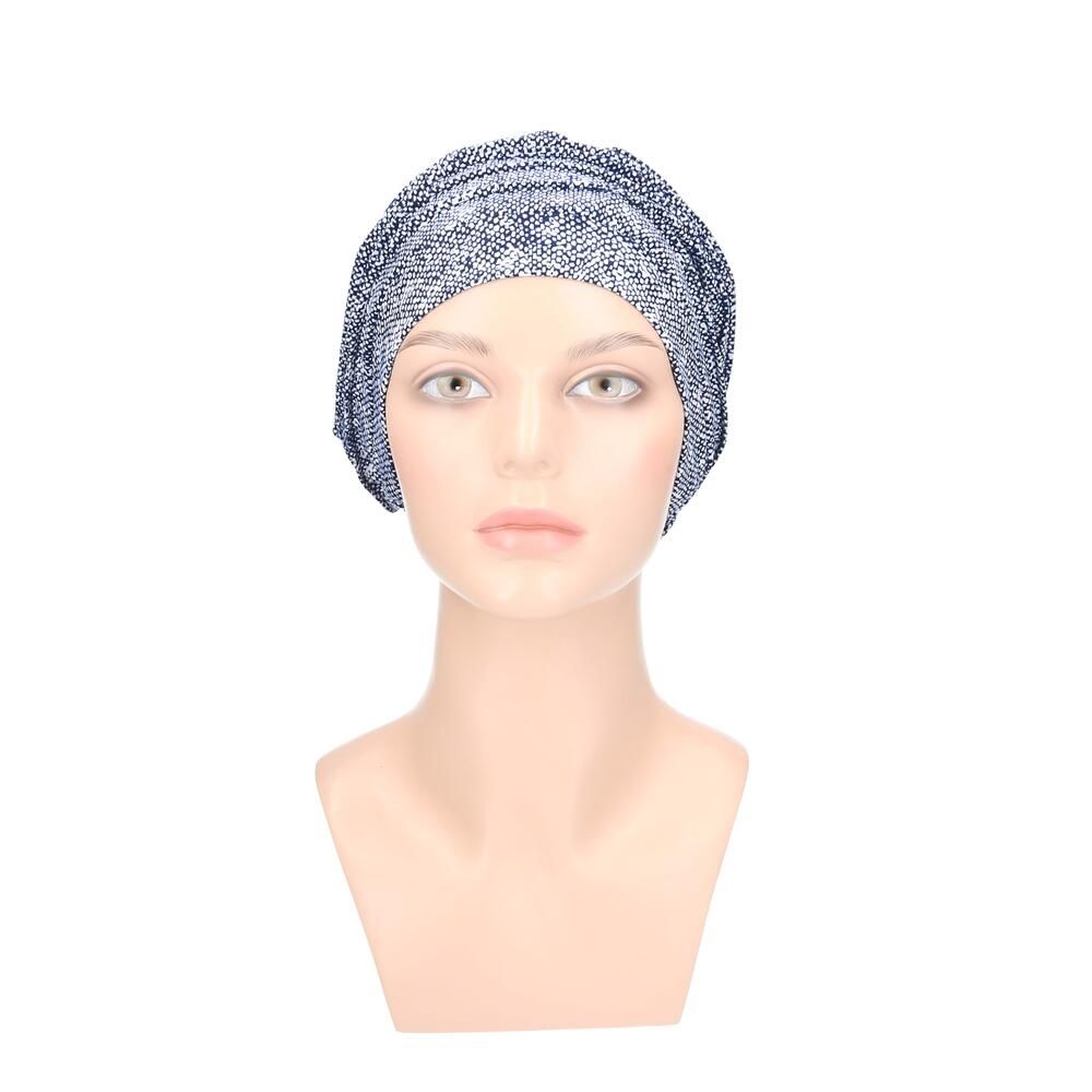 Turban Amira von Turbane - designs by Lofty in Ecru/Blue