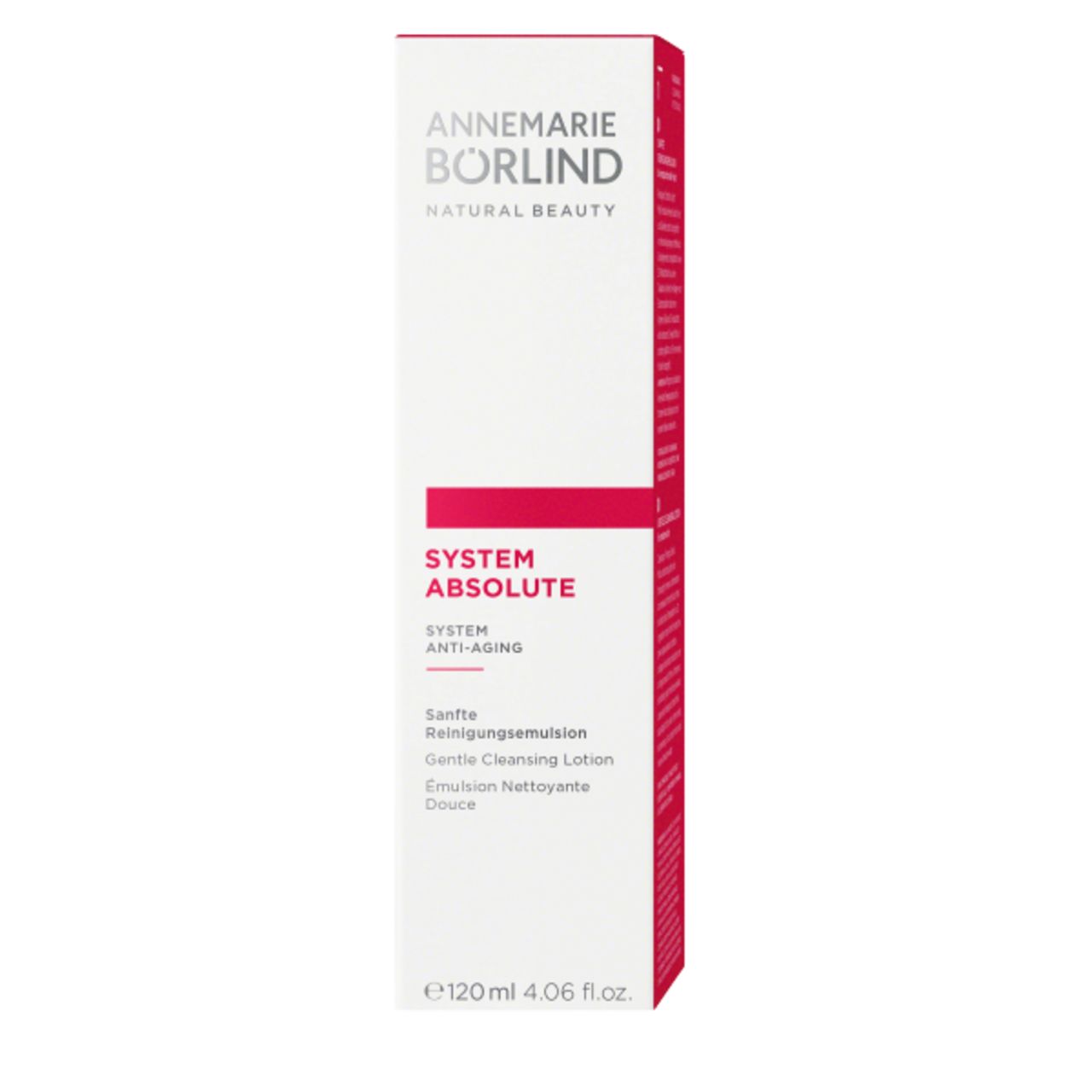 Produktverpackung. Karton mit Produktnamen und -bezeichnung. 120 ml.