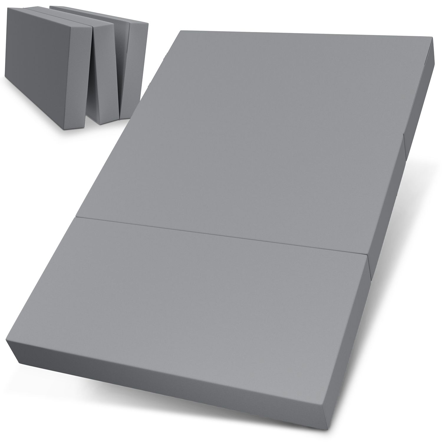 DEWINNER Klappmatratze 15 Cm – Dreifach Faltbare Gästematratze Aus Schaumstoff, Mit Waschbarem Bezug & Tragegriffen