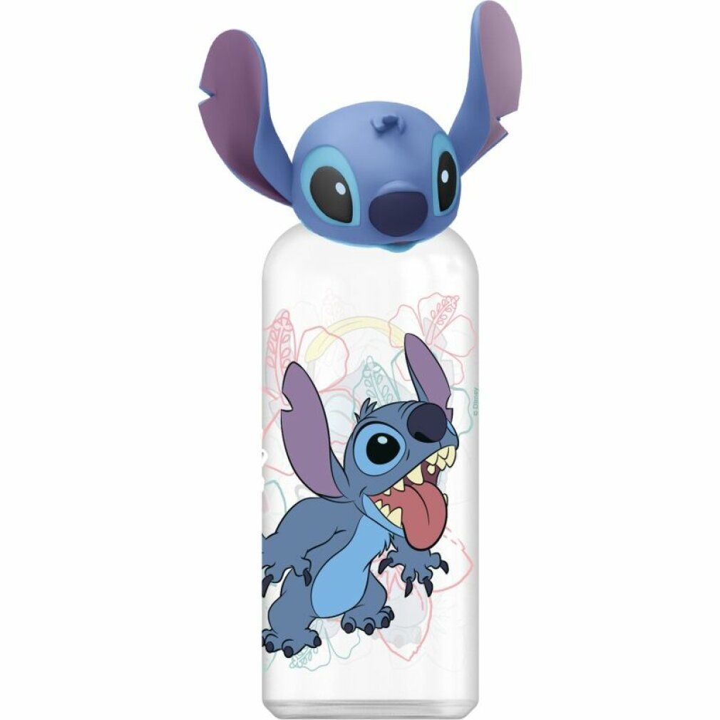 Flasche mit 3D-Figur Stitch und Palmen