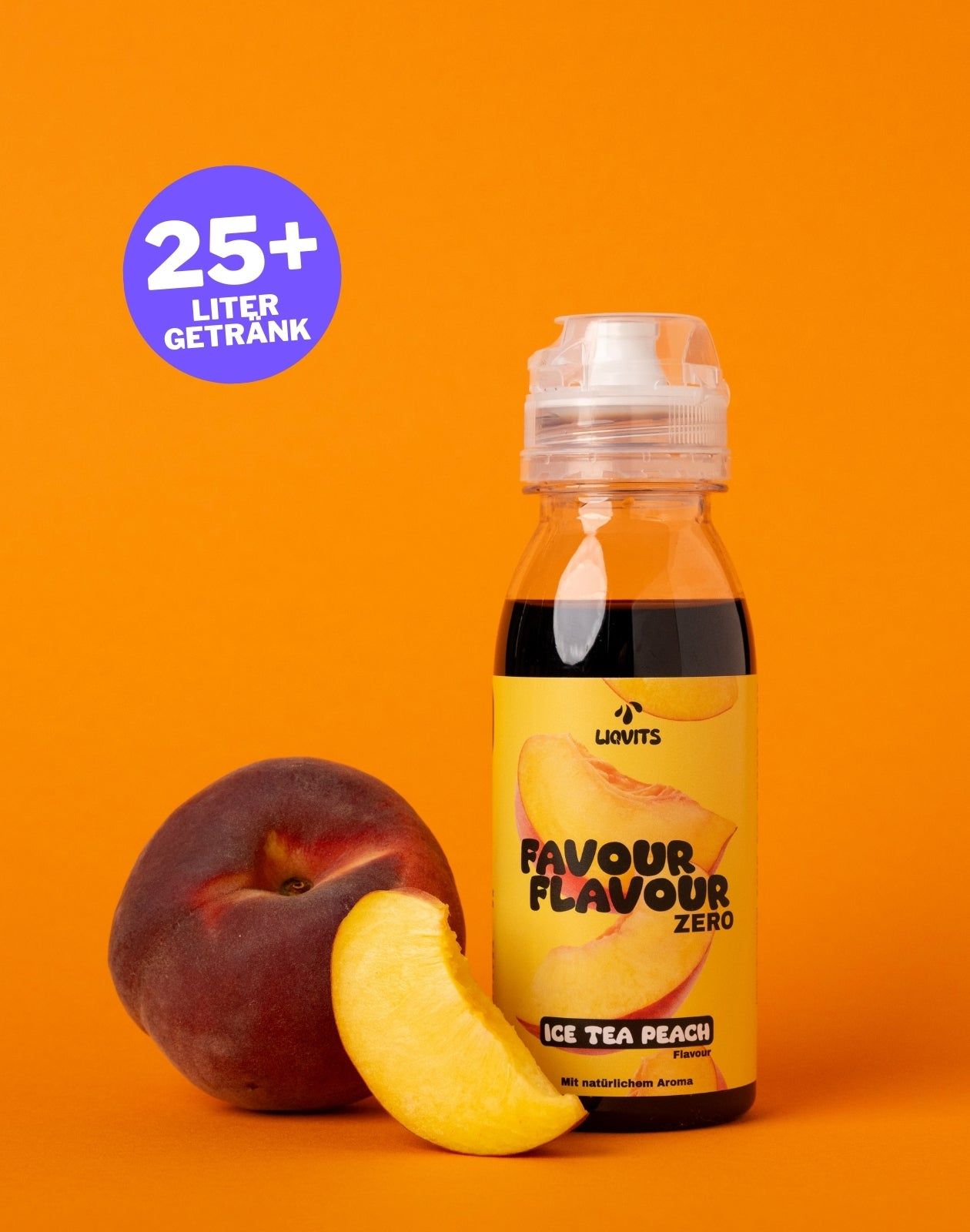 Favour Flavour Ice Tea Peach Sirup Zero mit natürlichem Aroma